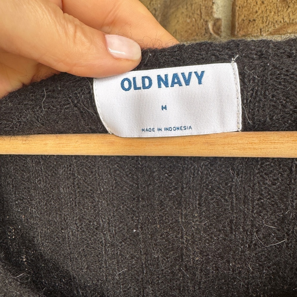 Old Navy Wool-Blend Ruffle Tie-Front Cropped Cardigan Size M - Picture 6 of 13